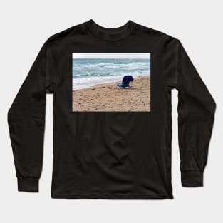 Alone on Beach with Surf, Sand, and Sea. Long Sleeve T-Shirt